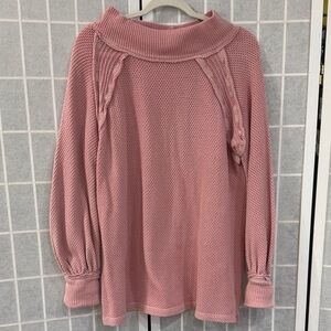 Free People Pink Knit Sweater Size XS